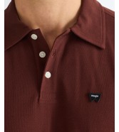 Koszulka Wrangler LS POLO SHIRT 112386984 Bitter Chocolate