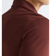 Koszulka Wrangler LS POLO SHIRT 112386984 Bitter Chocolate