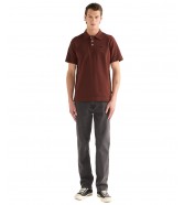 Koszulka Wrangler POLO SHIRT 112386986 Bitter Chocolate