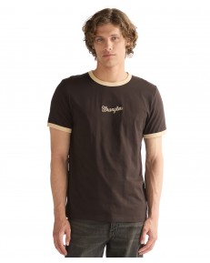 T-shirt Wrangler RINGER TEE 112386988 Chocolate Torte
