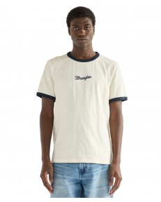 T-shirt Wrangler RINGER TEE 112386989 Antique White