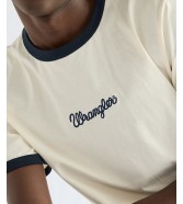 T-shirt Wrangler RINGER TEE 112386989 Antique White