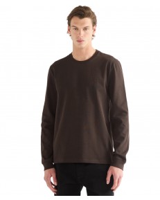 Koszulka Wrangler LS TEE 112386994 Chocolate Torte