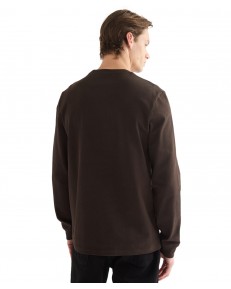 Koszulka Wrangler LS TEE 112386994 Chocolate Torte