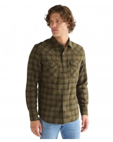 Koszula Wrangler WESTERN SHIRT 112386996 Olive Night