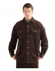Koszula Wrangler OVERSIZED WESTERN SHIRT 112387001 Coffee