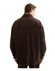 Koszula Wrangler OVERSIZED WESTERN SHIRT 112387001 Coffee
