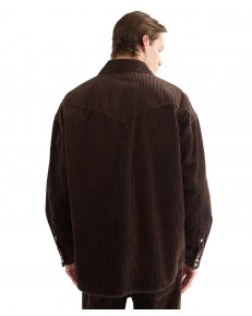 Koszula Wrangler OVERSIZED WESTERN SHIRT 112387001 Coffee