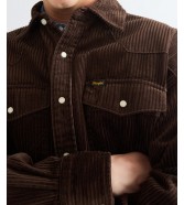 Koszula Wrangler OVERSIZED WESTERN SHIRT 112387001 Coffee