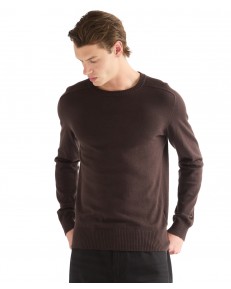 Sweter Wrangler CREW NECK KNIT 112387003 Chocolate Torte