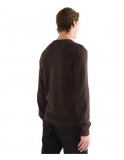 Sweter Wrangler CREW NECK KNIT 112387003 Chocolate Torte