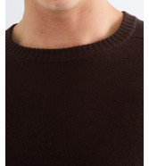 Sweter Wrangler CREW NECK KNIT 112387003 Chocolate Torte
