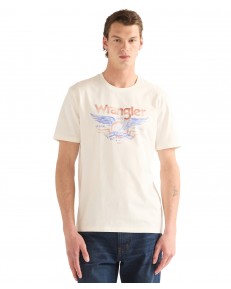 T-shirt Wrangler AMERICANA TEE 112387010 Worn White