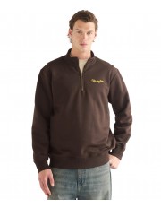 Bluza Wrangler HALF ZIP SWEATSHIRT 112387039 Chocolate Torte