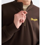 Bluza Wrangler HALF ZIP SWEATSHIRT 112387039 Chocolate Torte