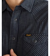 Koszula Wrangler WESTERN SHIRT 112387073 Heathered Indigo