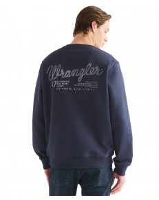 Bluza Wrangler GRAPHIC CREW 112387079 Dark Sapphire