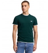 T-shirt Lee TWIN PACK CREW 112387305 Jade Forest/White
