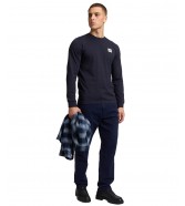 Koszulka Lee LS WOBBLY LOGO TEE 112387316 Rabel Navy