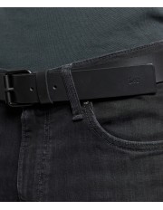 Pasek Lee BASIC LEATHER BELT 112387425 Black