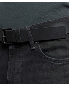 Pasek Lee BASIC LEATHER BELT 112387425 Black
