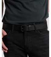 Pasek Lee BASIC LEATHER BELT 112387425 Black