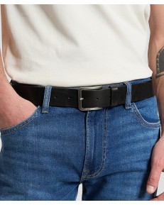 Pasek Lee EMBOSSED LOGO BELT 112387427 Black