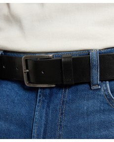 Pasek Lee EMBOSSED LOGO BELT 112387427 Black