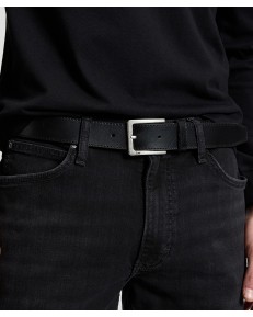 Pasek Lee FORMAL LEATHER BELT 112387479 Black