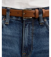 Pasek Lee LEATHER BELT 112387550 Dark Brown