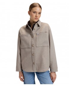 Kurtka Lee RELAXED UTILITY OVERSHIRT 112387566 Warm Gray Heather