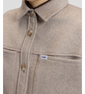 Kurtka Lee RELAXED UTILITY OVERSHIRT 112387566 Warm Gray Heather