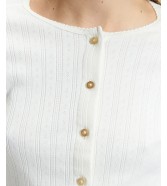 Sweter Lee KNITTED CARDIGAN 112387571 Ecru