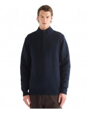 Sweter Wrangler QUARTER ZIP KNIT 112387646 Dark Sapphire