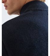 Sweter Wrangler QUARTER ZIP KNIT 112387646 Dark Sapphire