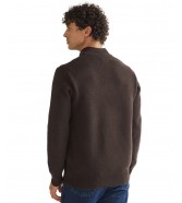 Sweter Wrangler QUARTER ZIP KNIT 112387647 Chocolate Torte