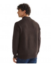 Sweter Wrangler QUARTER ZIP KNIT 112387647 Chocolate Torte