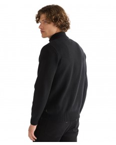Sweter Wrangler QUARTER ZIP KNIT 112387648 Black