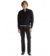 Sweter Wrangler QUARTER ZIP KNIT 112387648 Black