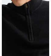 Sweter Wrangler QUARTER ZIP KNIT 112387648 Black