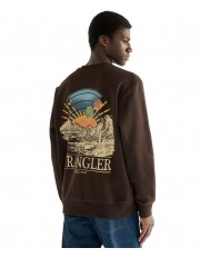 Bluza Wrangler GRAPHIC CREW 112387742 Chocolate Torte