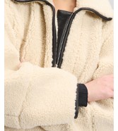 Płaszcz Lee TEDDY COAT 112388133 Warm Ecru