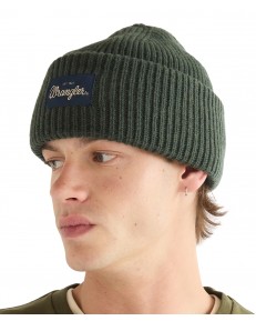 Czapka Wrangler RIBBED WOOL BEANIE 112388219 Green