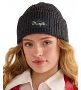 Czapka Wrangler RIBBED WOOL BEANIE 112388220 Dark Grey