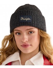 Czapka Wrangler RIBBED WOOL BEANIE 112388220 Dark Grey