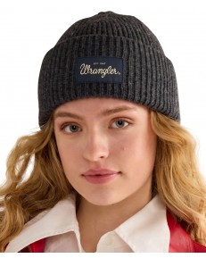 Czapka Wrangler RIBBED WOOL BEANIE 112388220 Dark Grey