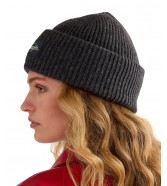 Czapka Wrangler RIBBED WOOL BEANIE 112388220 Dark Grey