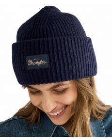 Czapka Wrangler RIBBED WOOL BEANIE 112388221 Navy
