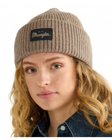 Czapka Wrangler RIBBED WOOL BEANIE 112388222 Oat