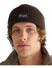 Czapka Wrangler RIBBED WOOL BEANIE 112388227 Chocolate Torte